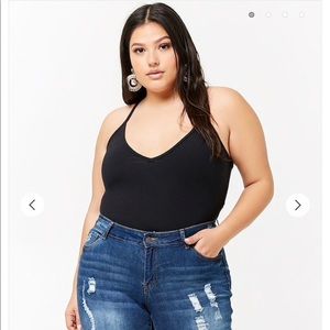 NWT 3X Black bodysuit Forever 21
